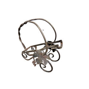Metal Countertop Wine Bottle Holder Or Wine Bottle Stand With Grapes Decor